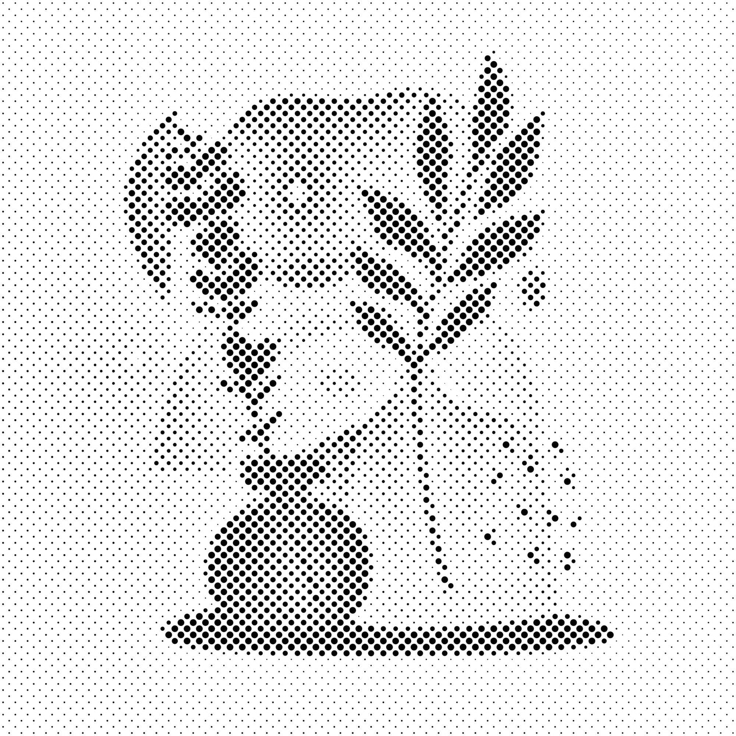 Mal-med-prikker -  Illustration - Blomster i en vase