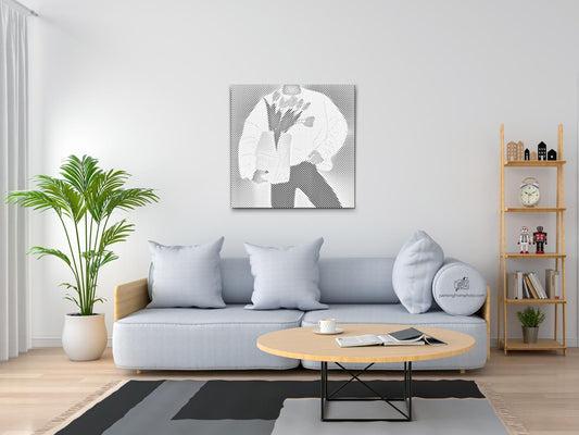 Mal-med-prikker -  Illustration - Tulipaner