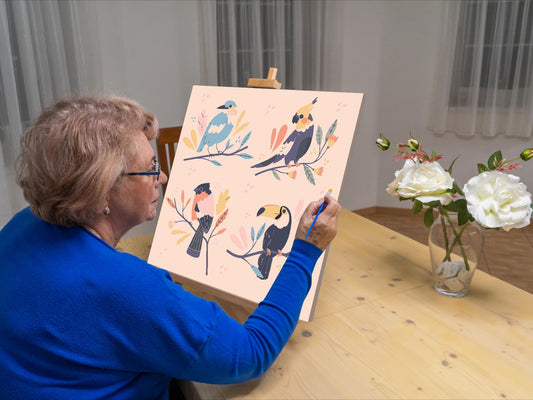 Paint by Numbers - Illustration - Papegøjer