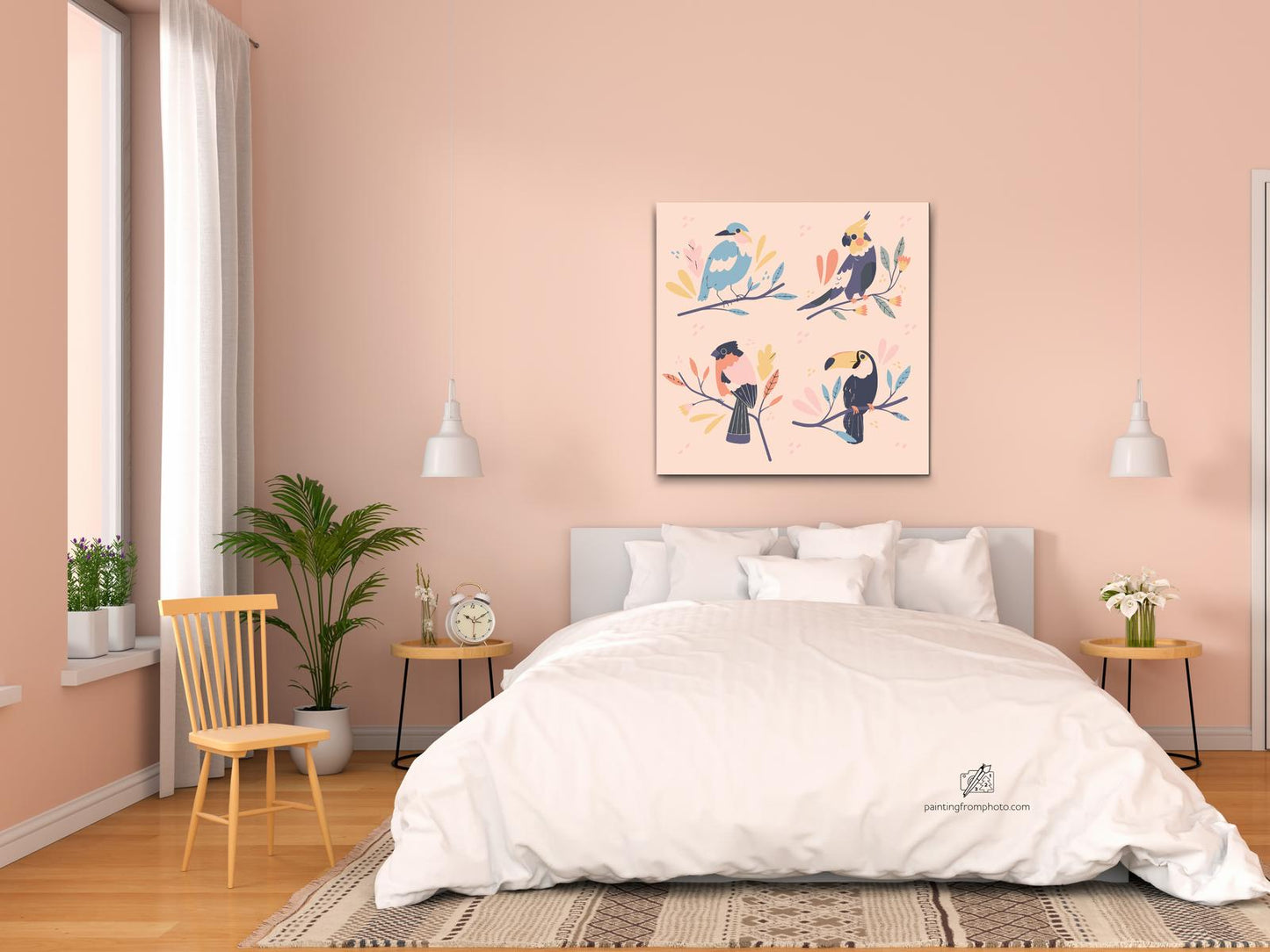 Paint by Numbers - Illustration - Papegøjer