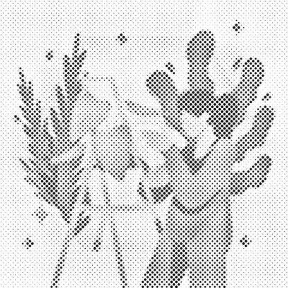 Mal-med-prikker -  Illustration - Stueplanter 2