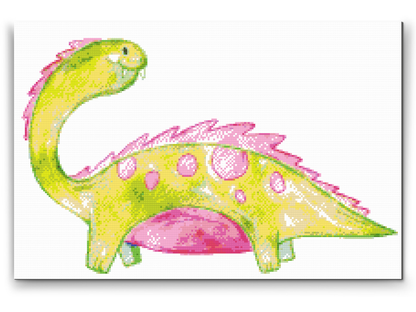 Diamond Painting - Sød dinosaur