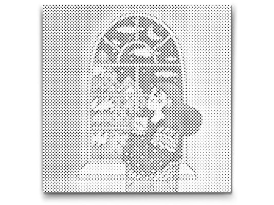 Mal-med-prikker -  Illustration - Te ved vinduet