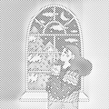 Mal-med-prikker -  Illustration - Te ved vinduet