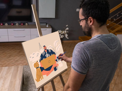 Paint by Numbers - Illustration - Hjemmearbejde