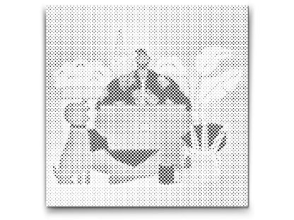 Mal-med-prikker -  Illustration - Hjemmearbejde