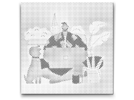 Mal-med-prikker -  Illustration - Hjemmearbejde