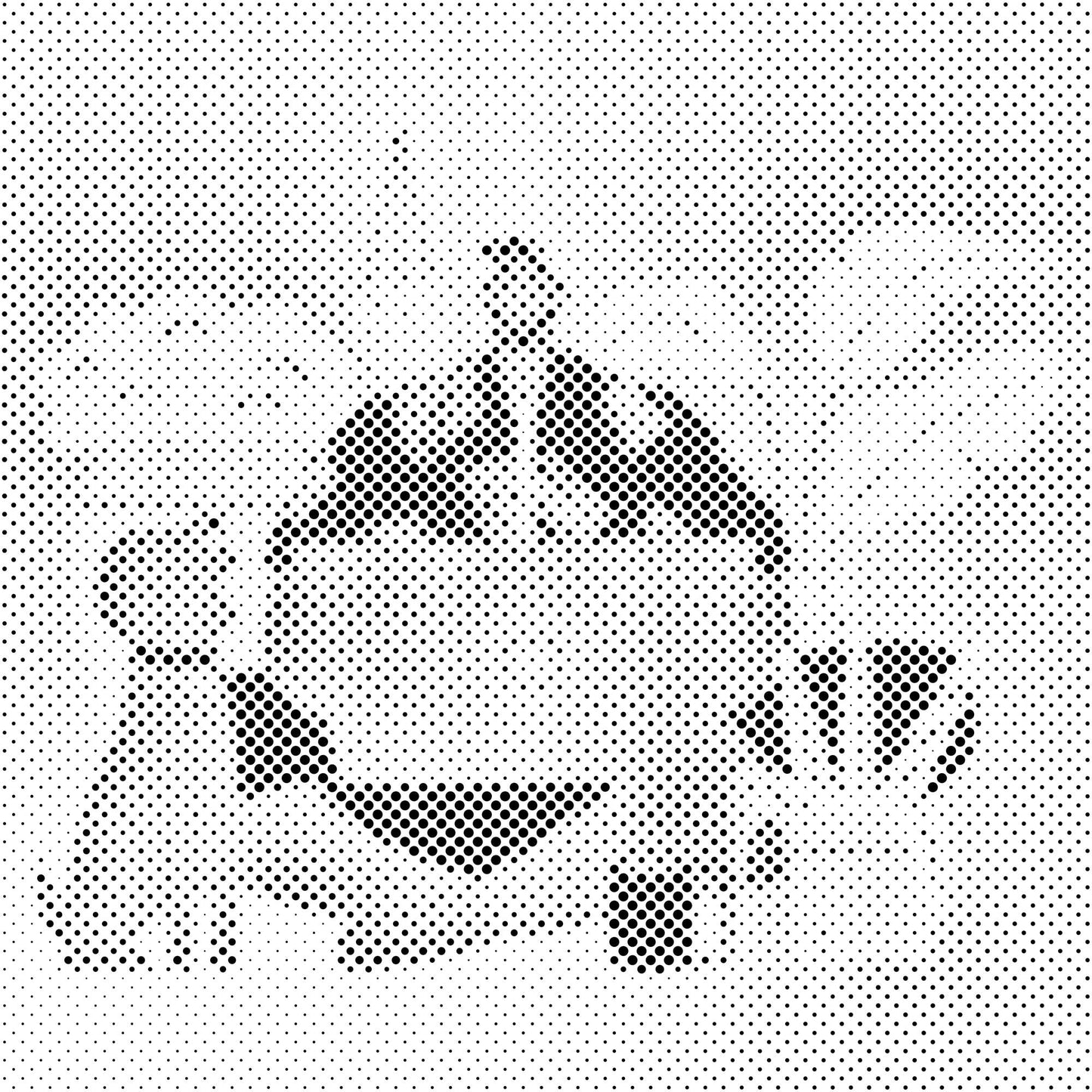 Mal-med-prikker -  Illustration - Hjemmearbejde