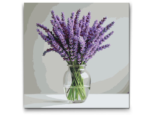 Paint by Numbers - Lavendel i en vase