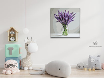 Paint by Numbers - Lavendel i en vase