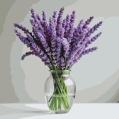 Paint by Numbers - Lavendel i en vase