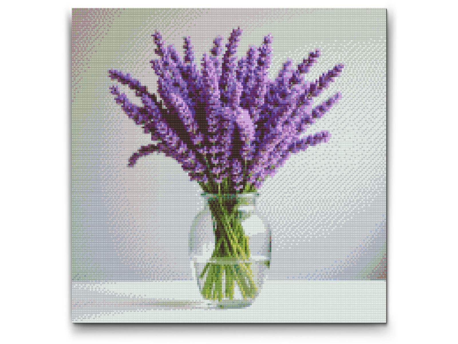 Diamond Painting - Lavendel i en vase
