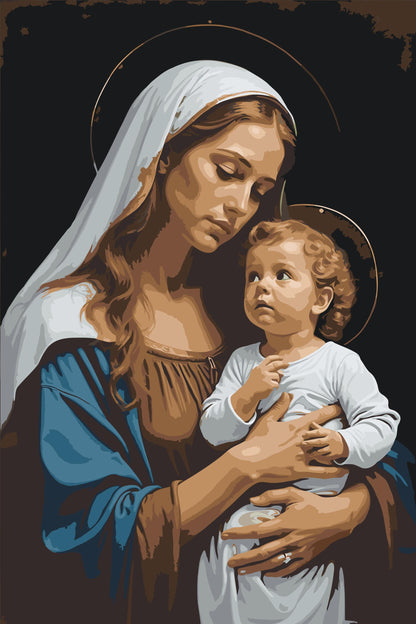 Paint by Numbers - Maria og Jesus