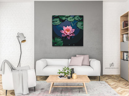 Paint by Numbers - Lyserød lotusblomst