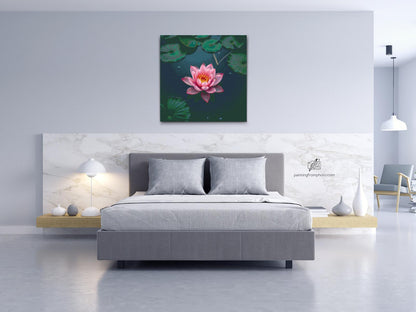 Diamond Painting - Lyserød lotusblomst