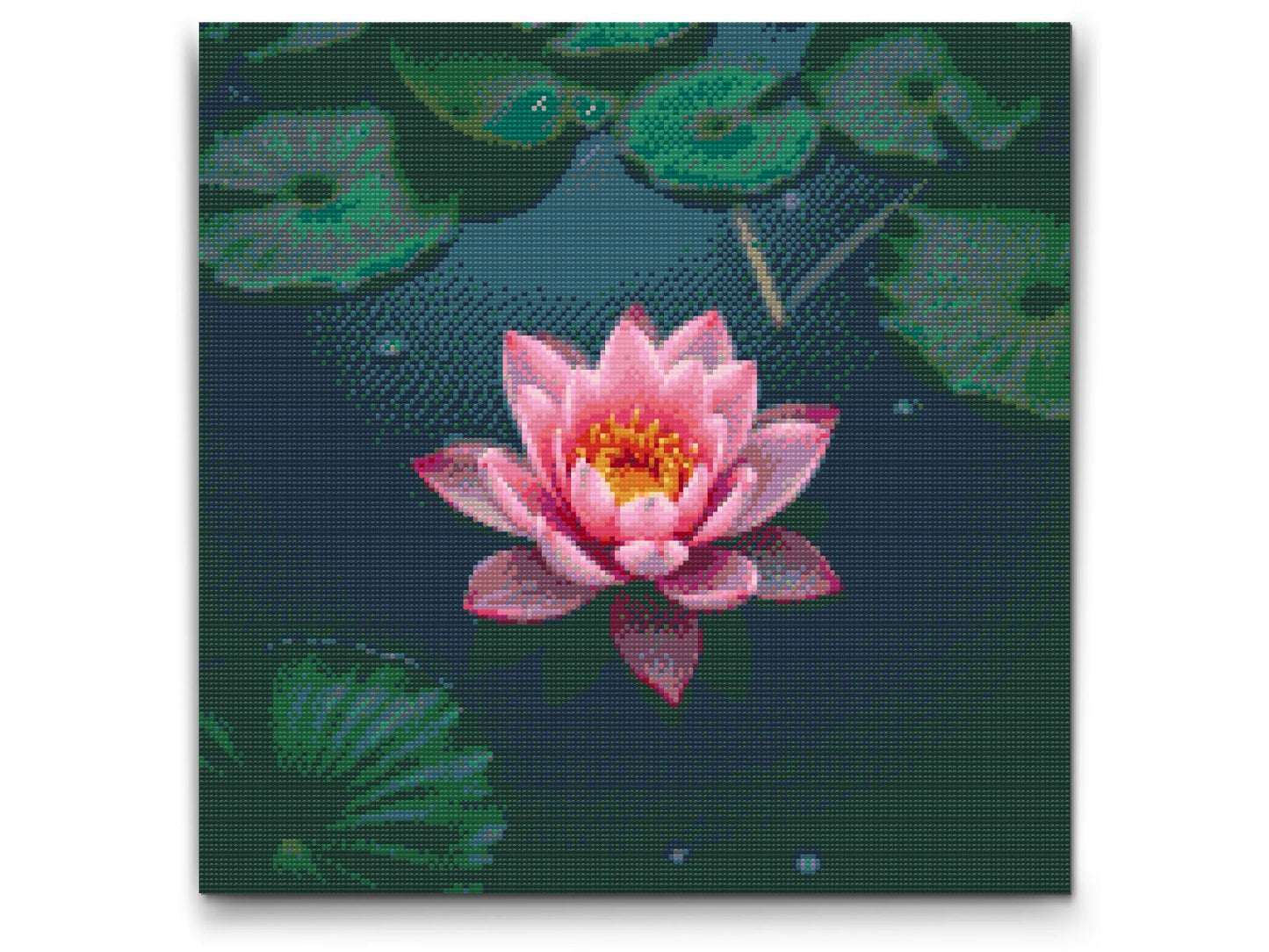 Diamond Painting - Lyserød lotusblomst