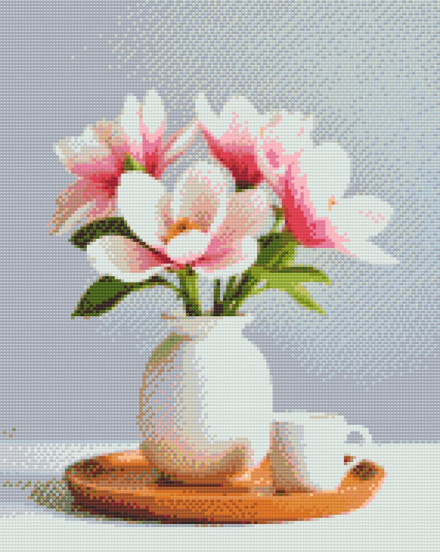 Diamond Painting - Magnoliablomster i en vase