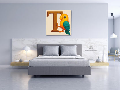 Diamond Painting - Bogstav T – Med et dyr