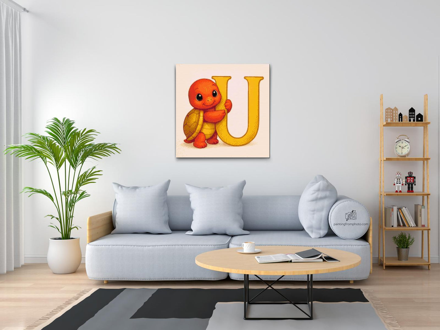 Diamond Painting - Bogstav U – Med et dyr
