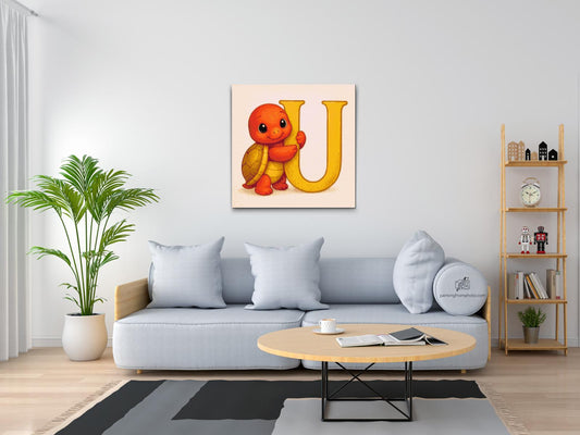 Diamond Painting - Bogstav U – Med et dyr