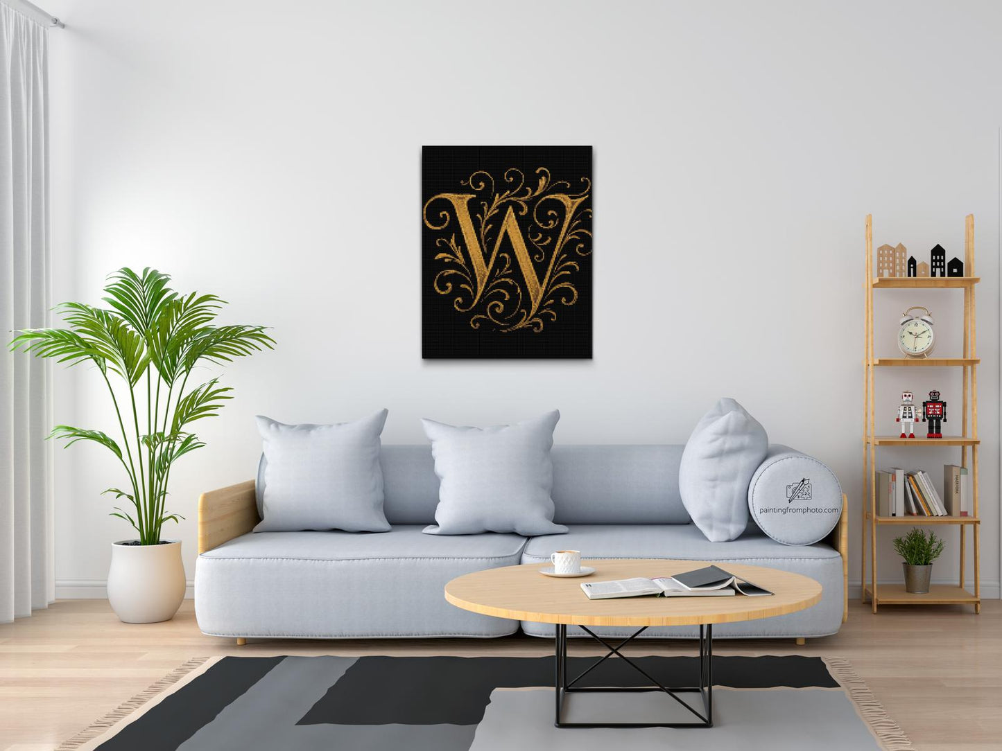 Diamond Painting - Bogstavet W
