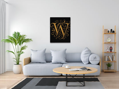 Diamond Painting - Bogstavet W