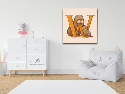 Diamond Painting - Bogstavet W – Med et dyr