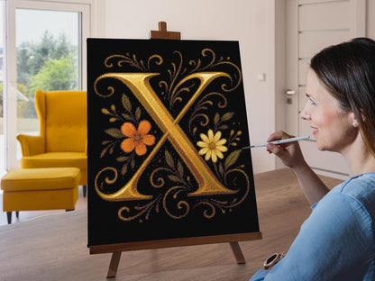 Diamond Painting - Bogstav X
