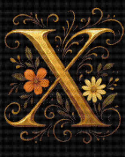 Diamond Painting - Bogstav X