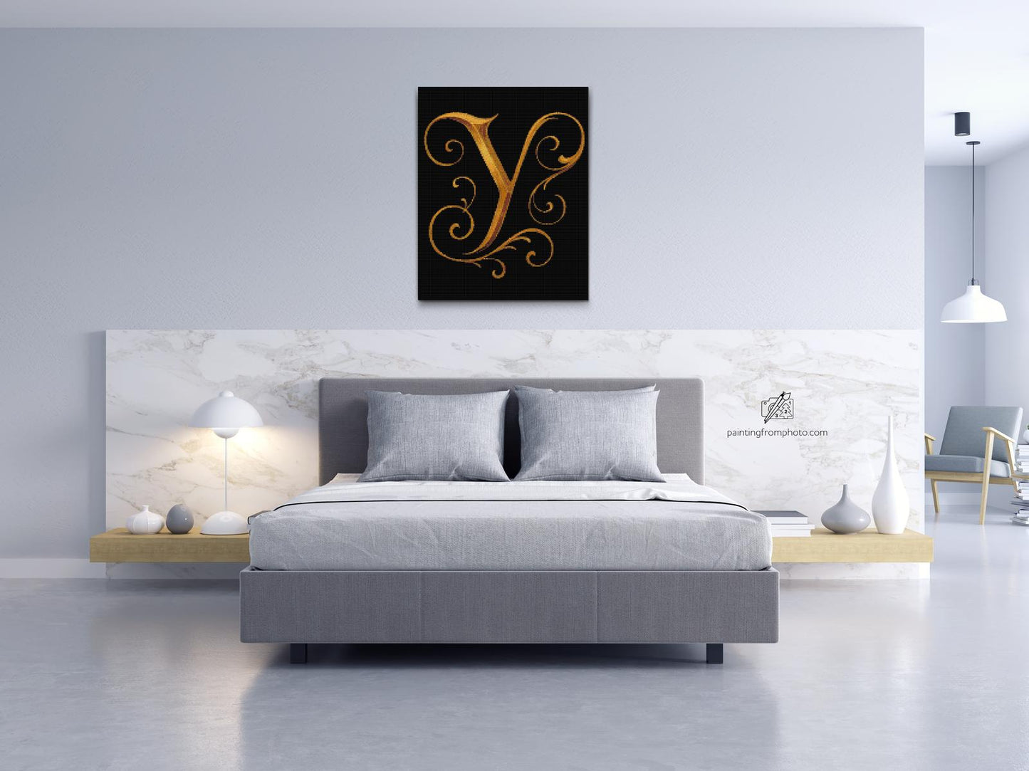 Diamond Painting - Bogstav Y