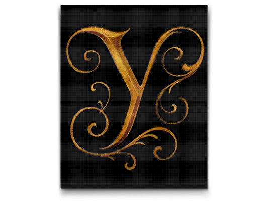 Diamond Painting - Bogstav Y