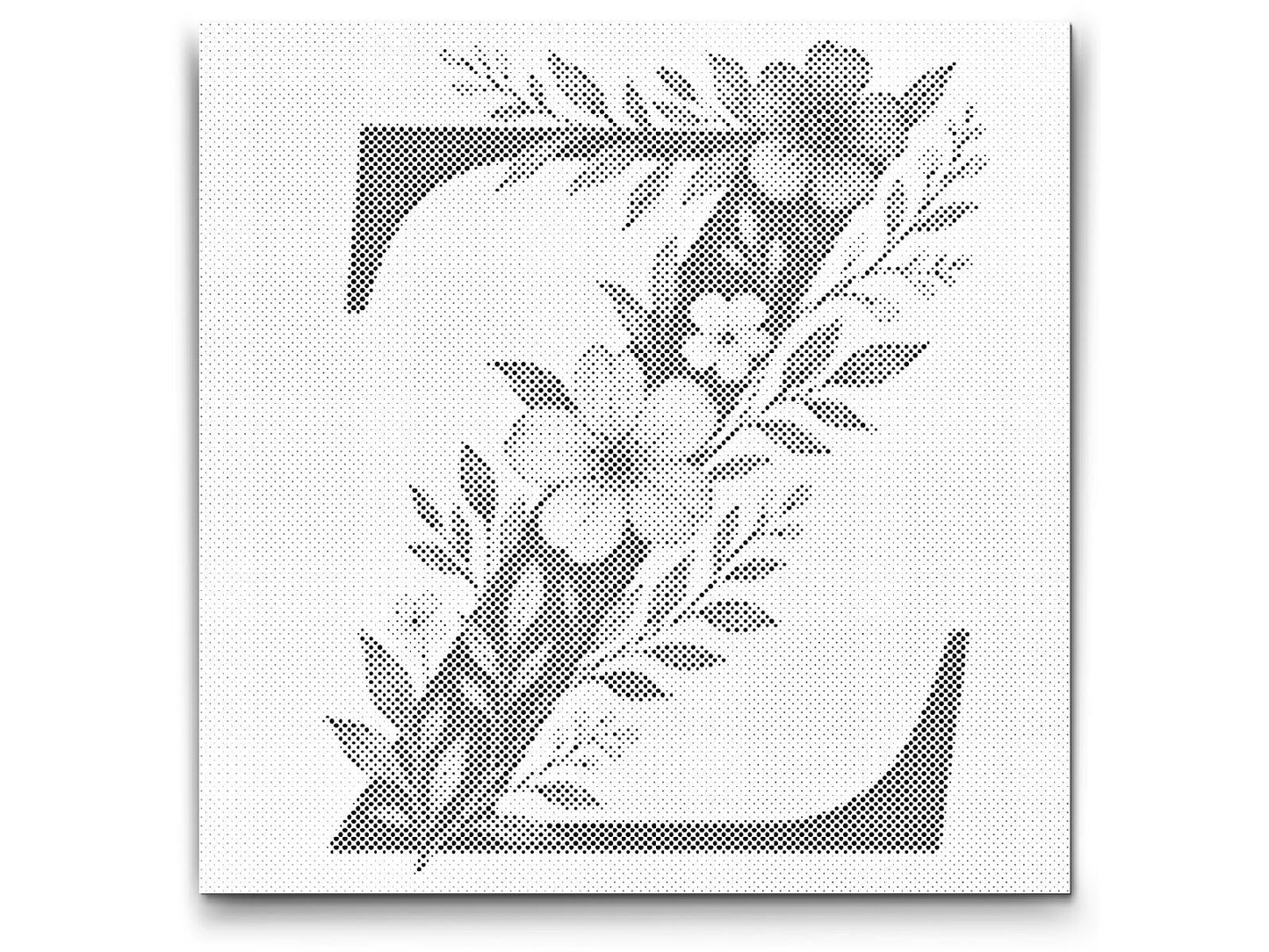 Mal-med-prikker -  Bogstav Z - Blomstermønster