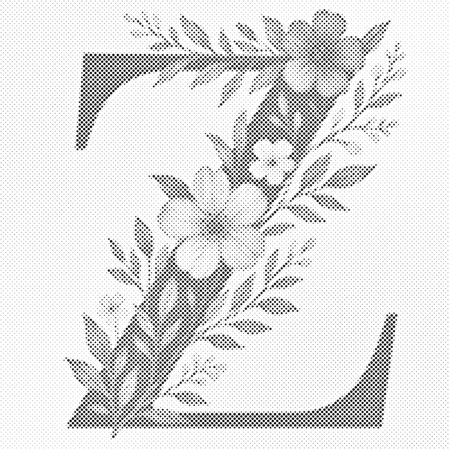 Mal-med-prikker -  Bogstav Z - Blomstermønster