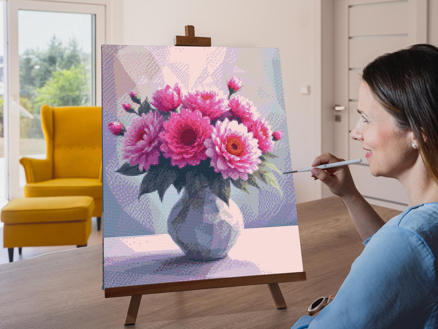 Diamond Painting - Vektorbuket i en vase