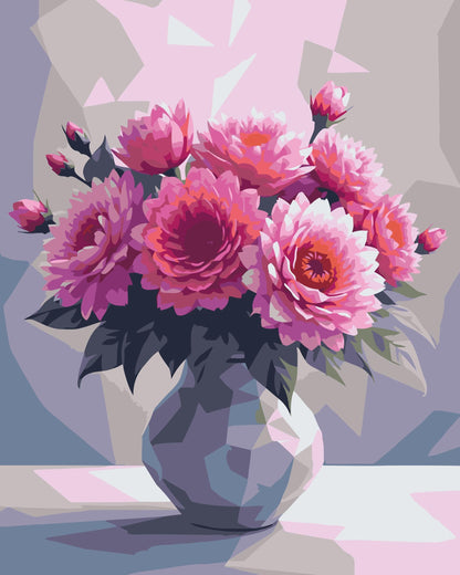 Paint by Numbers - Vektorbuket i en vase