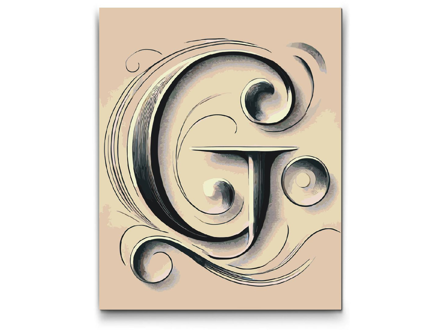 Paint by Numbers - Bogstavet G
