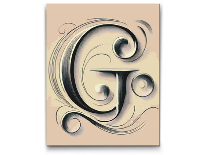 Paint by Numbers - Bogstavet G