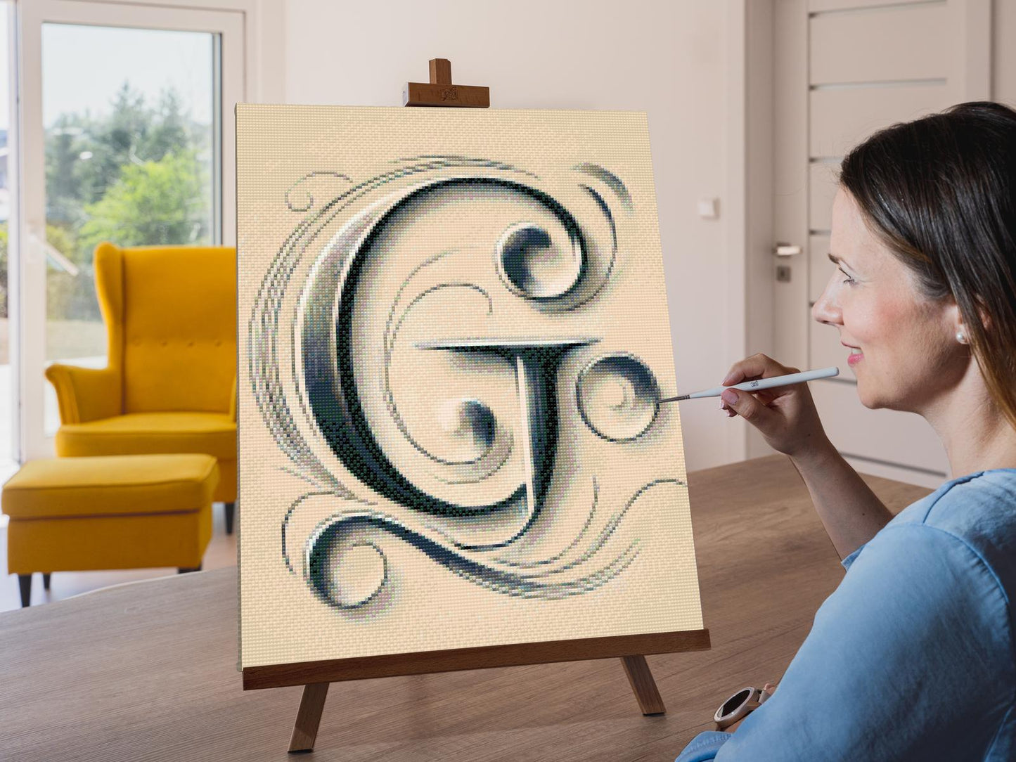 Diamond Painting - Bogstavet G