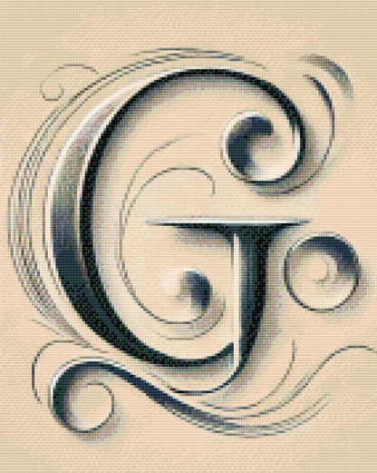 Diamond Painting - Bogstavet G