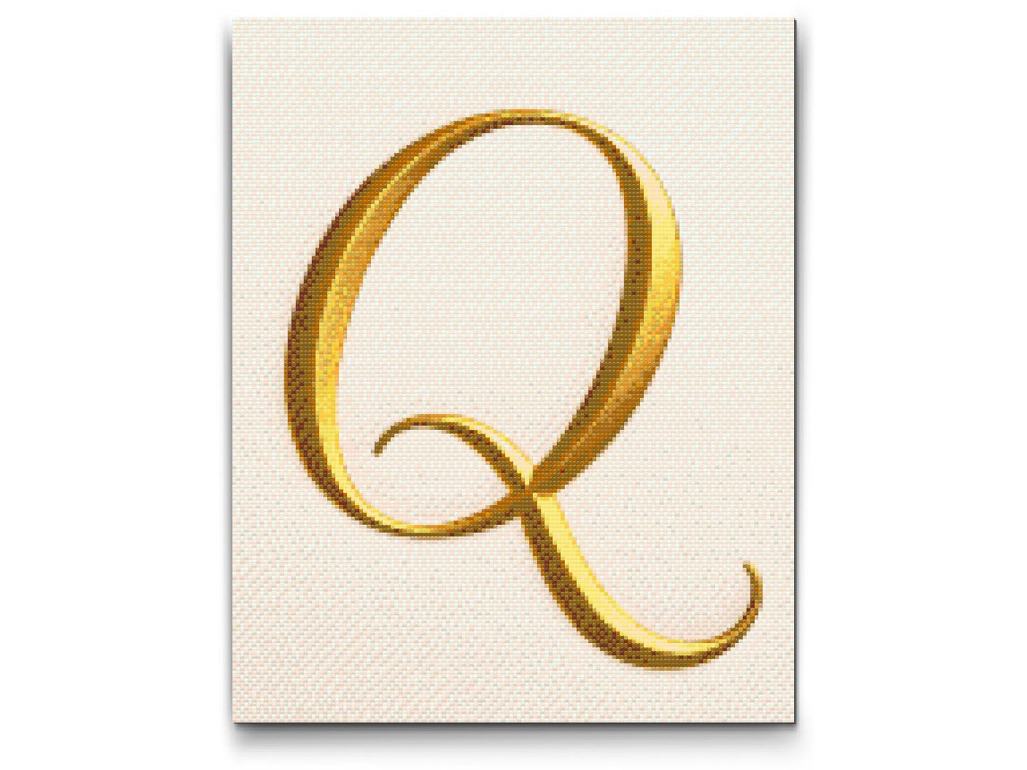Diamond Painting - Bogstav Q