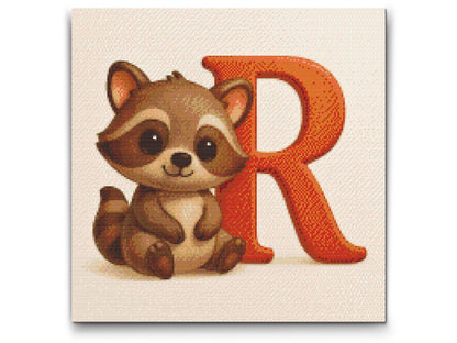 Diamond Painting - Bogstavet R – Med et dyr