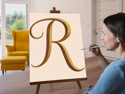 Diamond Painting - Bogstavet R