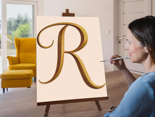 Diamond Painting - Bogstavet R