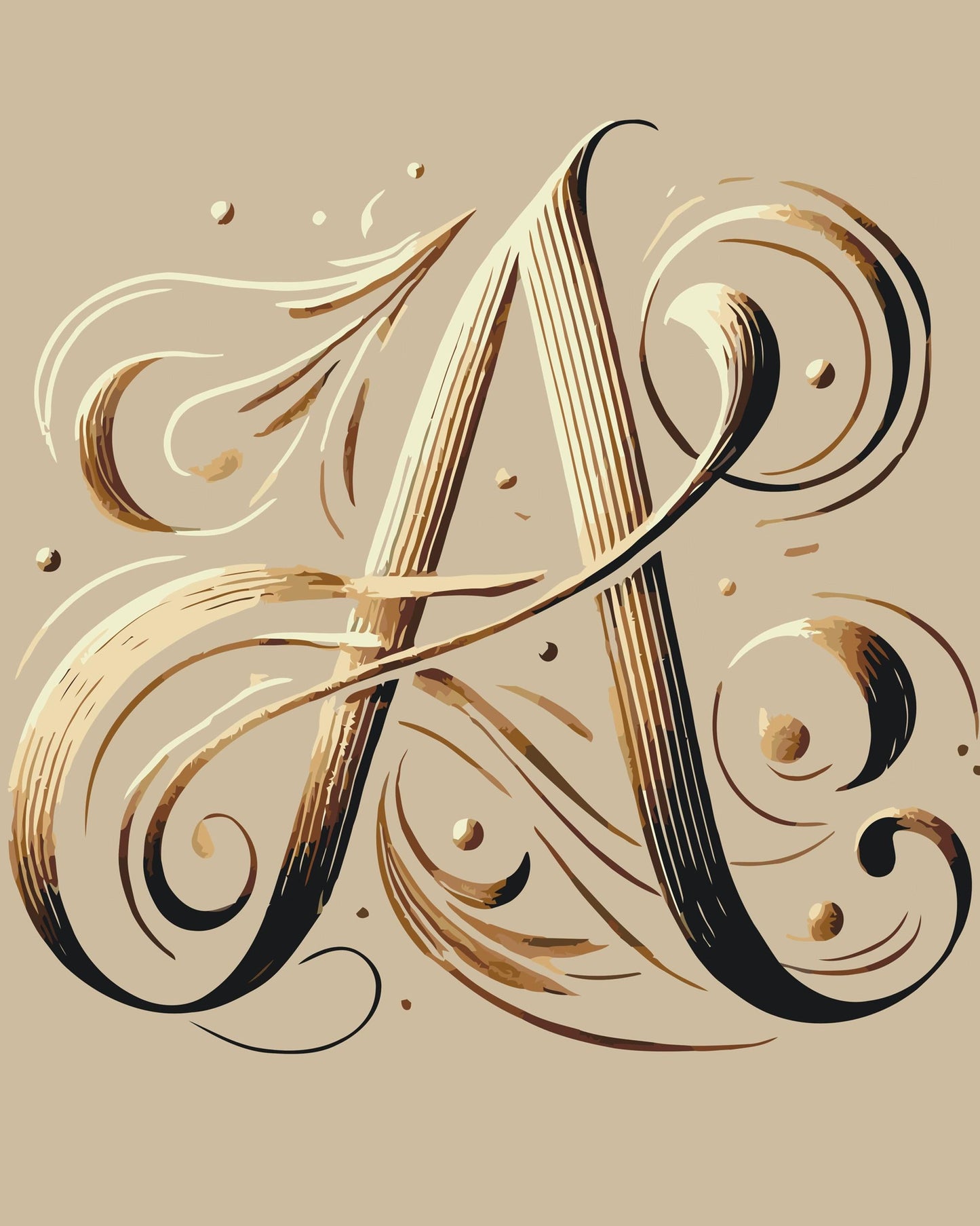 Paint by Numbers - Bogstav A