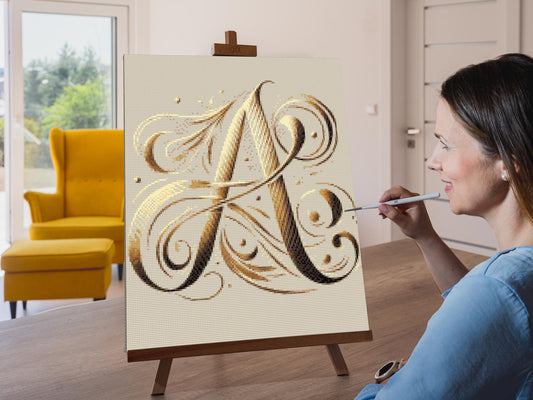 Diamond Painting - Bogstav A