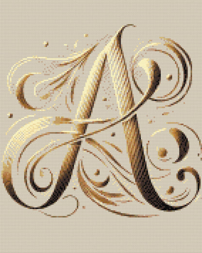 Diamond Painting - Bogstav A