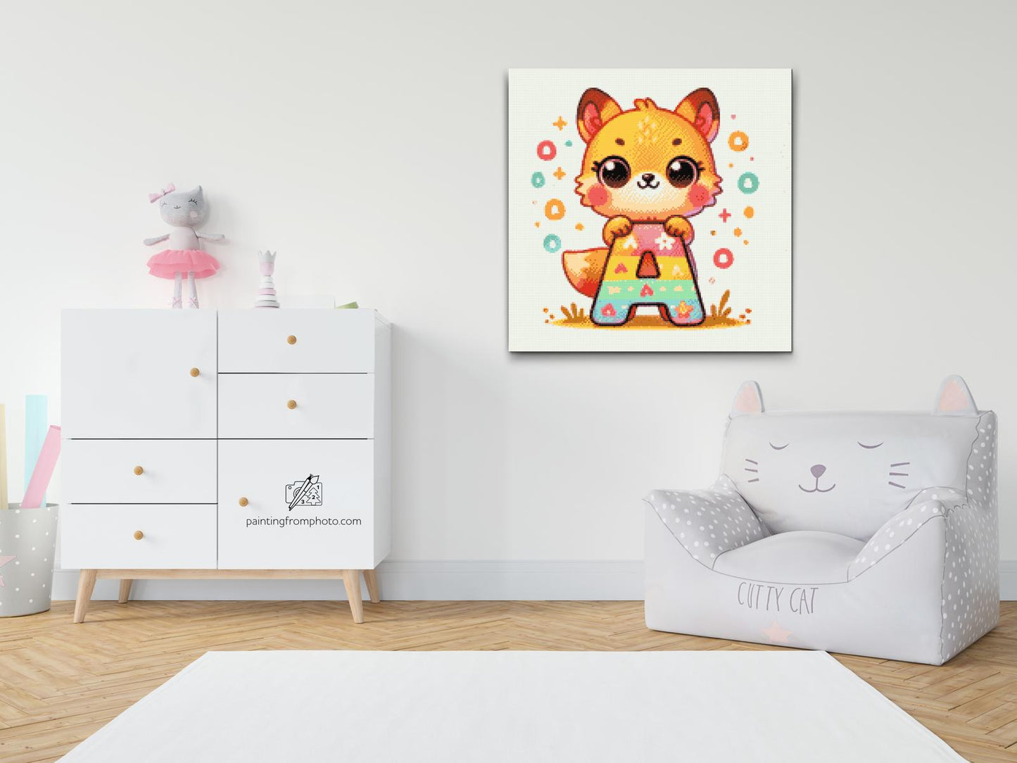 Diamond Painting - Bogstav A – Med et dyr