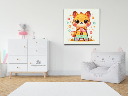 Diamond Painting - Bogstav A – Med et dyr