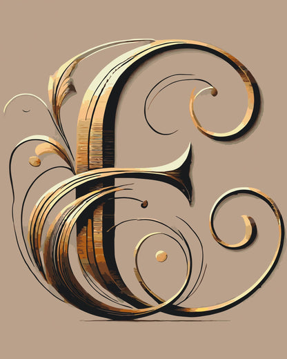 Paint by Numbers - Bogstav E