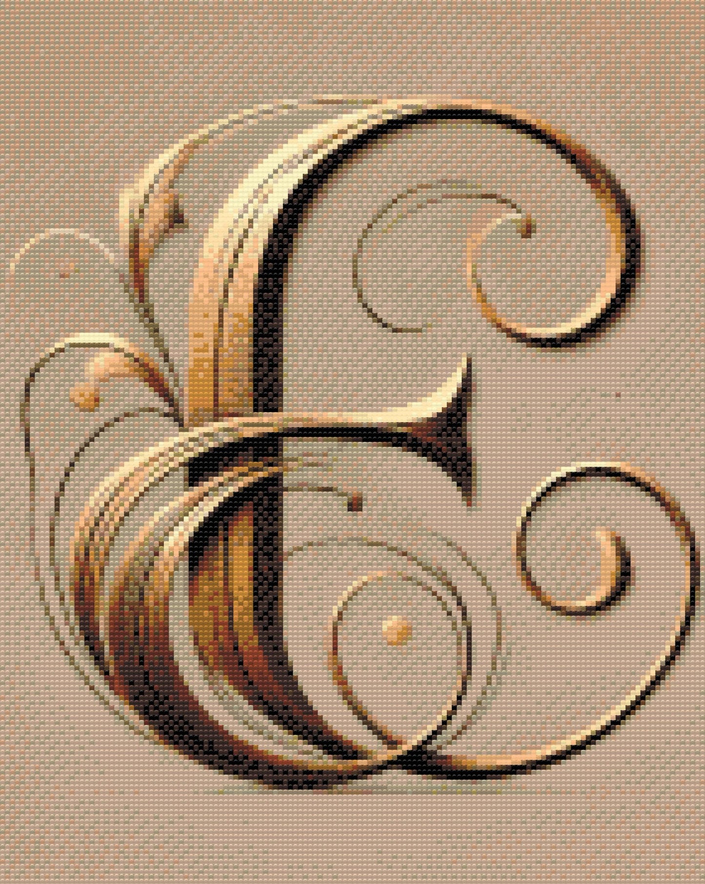 Diamond Painting - Bogstav E